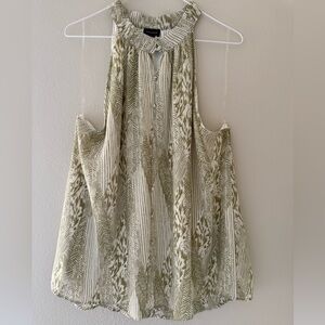 Buckle Black Olive Patterned Women's Blouse